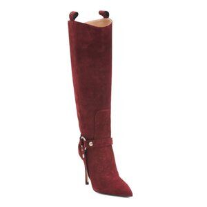 BEAUTIISOLES Wine Made In Italy Suede Pheobe High Shaft Boots